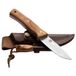 Øyo Oyo Femunden Knife W/ Leather Sheath, couteau de plein air, brun