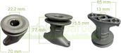 perfektGarten Viking Messerhouder met een diameter van 22,2 mm, geschikt voor MB 443, 443.1, 448.0, 448.1, PC, PT, TC, TX, 63507025000