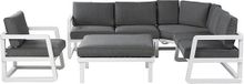 Garden Impressions Roma 5-delig lounge dining set wit/grijs