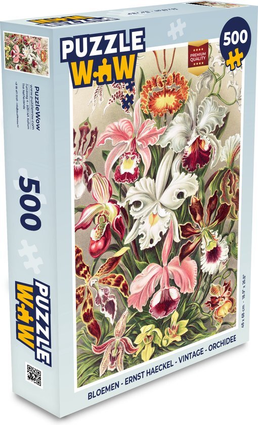 MuchoWow Puzzel Bloemen - Ernst Haeckel - Vintage - Orchidee - Legpuzzel - Puzzel 500 stukjes