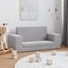 Maison Exclusive Canapé-lit enfant, 2 places, gris clair, tissu peluche doux
