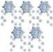 Merkloos / Sans marque Shoppartners Bv 3D Sneeuwvlok Hangdecoratie Mobiel - 5 Stuks - Wit - Kunststof - 56 cm