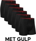 DANISH ENDURANCE Bamboe Boxershorts - Heren - 6 Paar - Zwart/Rood - 4XL