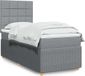 Maison Exclusive - Sommier À Lattes De Lit Avec Matelas Gris Clair 80x200 Cm Tissu