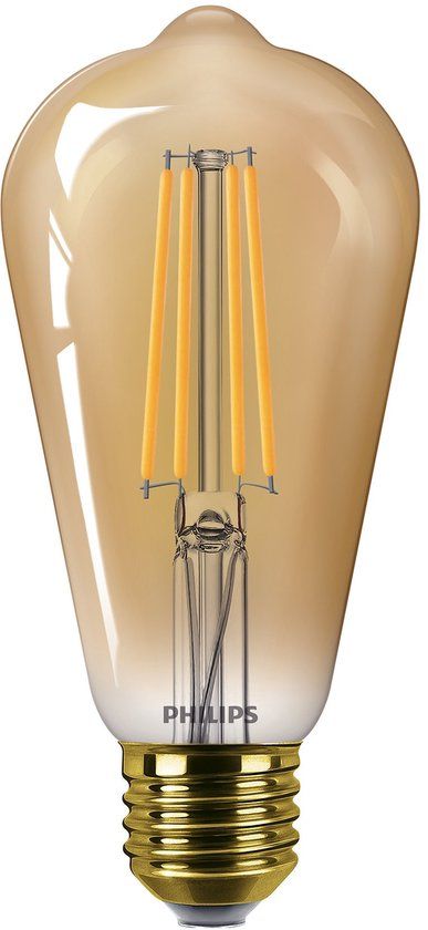 Philips LED ST64 Edison - 5.8W - E27 - 2200K - Amber - Dimbaar