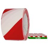 Amig - Pak van 15 waarschuwingstapes - Voor gevaarsignalering en waarschuwing - Waterbestendig en flexibel - Lagedichtheidpolyethyleen (LDPE) - 70 mm x 500 m - Geel en zwart tape