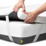 Ferlex Visco-elastische matrasoplegger, 120 x 190 cm, 100% visco-elastisch, dikte 7 cm, gemaakt in Spanje, ademende en afneembare matrastopper