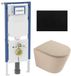 Geberit QeramiQ Dely Toiletset - Geberit UP720 inbouwreservoir - Mat Zwart