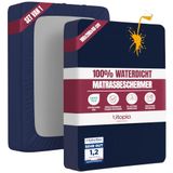 Utopia Bedding Matrasbeschermer 180 x 200 x 40 cm Waterdicht, Gecertificeerd Oeko-Tex, Ademend Matrasbeschermhoes, Rondom Elastisch Marineblauw
