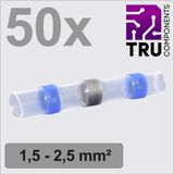 TRU COMPONENTS TC-12888424 Stootverbinder Met krimpkous 1.5 mm² 2.5 mm² Volledig geïsoleerd Blauw 50 stuk(s)