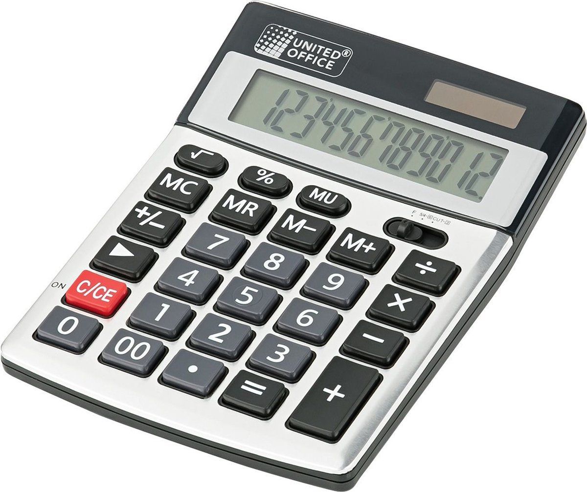 United Office Rekenmachine - Zwart - 4056233786804