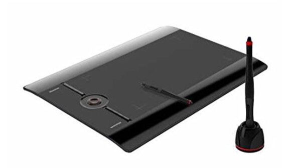 Hanvon Technology Grafische tablet - USB - Zwart - Batterijloze draadloze pen - Express Touch toetsen - 2048 niveaus - 5080LPI - incl. lettertype. Software