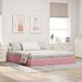 Prolenta Maison Exclusive Lit Ottoman de luxe, revêtement en velours rose, dimensions 180 x 200 cm