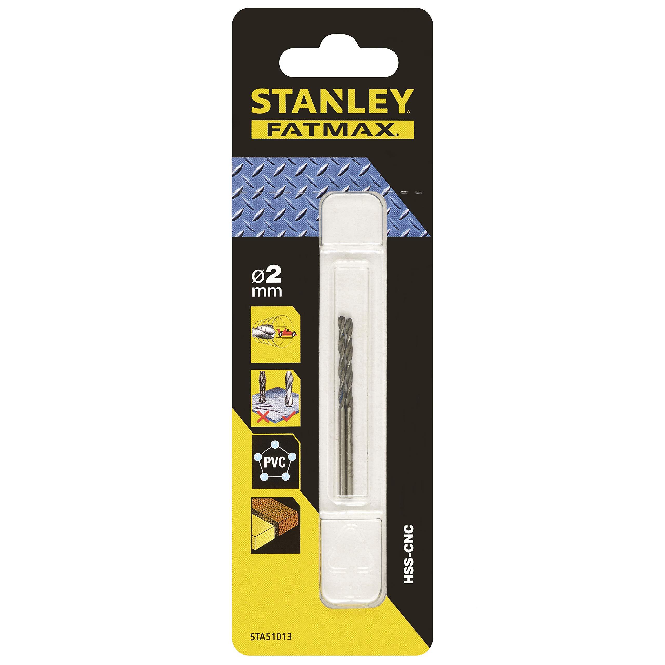 Stanley Fatmax metaalboor 2 mm (2 stuks) HSS-CNC STA51013