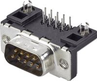 FCI D-SUB D09P33E4GX00LF Connecteur D-sub mâle 90° Nombre de pôles : 9 Circuit imprimé 1 pièce(s)
