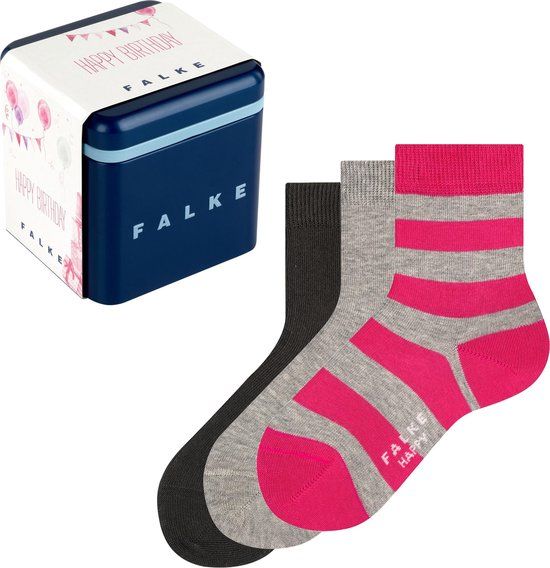 FALKE Happy Giftbox 3-Pack Kindersokken - Maat 31-34 - Veelkleurig