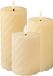Lumineo Luxe LED bougies/stompkaarsen - Set 3x St-Creme Wit - D7,5 - Met Timer