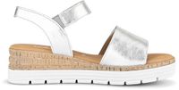 Gabor Damen Sandalette Genua Sleehak Leer Zilver 44
