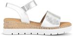 Gabor Damen Sandalette Genua Sleehak Leer Zilver 44