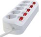 ChiliTec Prise - 5 prises de table avec interrupteur individuel avec 1,5 - Blanc