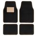 Universele automatten voor auto, tapijt met rubberen rand, beige, antislip en wasbare matten voor, 45 x 65 cm, achter 44 x 33 cm