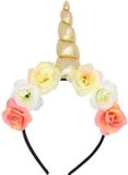 New Age Devi - Schattige Eenhoorn Diadeem - Leuke Hoofdband - Kroontje - Bloemetjes