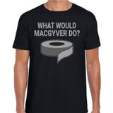 Bellatio Decorations Mac Gyver Fun T-shirt Zwart voor Heren L