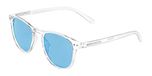 NORTHWEEK Lunettes de soleil murales, unisexe, pour adultes, Blanc transparent - bleu transparent polarisé, taille unique