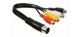 Allteq ALTQ-AU-DIN-160 audio kabel 0,2 m DIN (5-pin) naar RCA Zwart