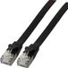 EFB Elektronik RJ45 Flachpatchkabel U/FTP, Cat.6A, PVC, 1m, schwarz