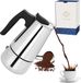 Merkloos Espressomachine, RVS, 450 ml, Zilver