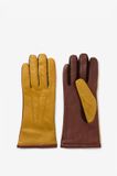 Sissy-Boy - Gele colourblock leren handschoenen - S/M