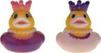 Krüger & Gregoriades Badeendjes prinses - rubber - 2 pièces - violet et rose clair - 5 cm - jouet de bain