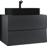 VCM Lendas S BL 2-delig wastafelmeubel Antraciet Hout 80 cm