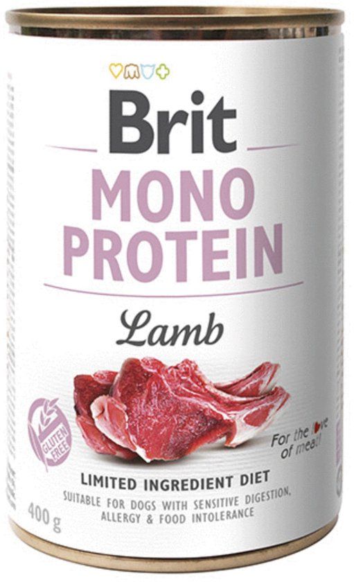 Brit Mono Protein Series - Hondenvoer - Lam - 400g - 24 Pakketten