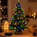 Merkloos Kerst lichtsnoer 350 cm - gekleurde led verlichting - 48 lampjes - 8 standen - timer