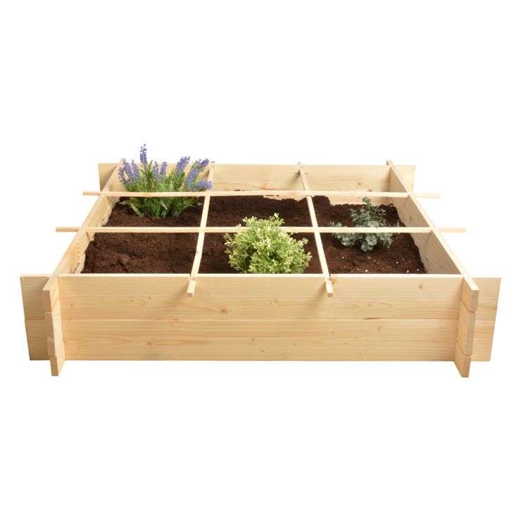 Esschert Design Vierkante Meter Moestuin - Vurenhout - 100x100x20cm