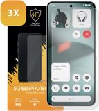 MobyDefend 3-Pack MobyDefend Screenprotectors - Geschikt voor Nothing Phone (3) - Case-Friendly Screensavers - Gehard Glas