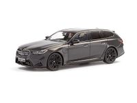 Solido BMW M5 Touring (2024) – sportieve performance-combi, dubbele nier, zwart velgdesign, Diecast modelauto, grijs, 1:43