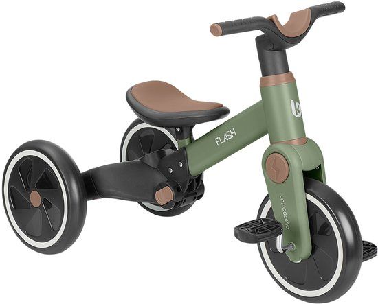 KikkaBoo Driewieler 5-in-1 – Flash - Legergroen