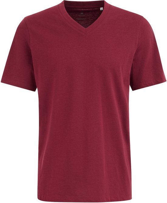 WE Fashion Heren regular fit T-shirt - Saffron red - L