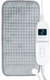 Auronic Warmtekussen Elektrisch - XXL - 60x30cm - Nek en Schouders - Wasbaar - Grijs