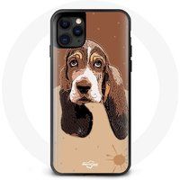 Maniacase Etui voor iPhone 11 Pro Max Basset Hound Gezicht