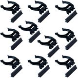 cyclingcolors 10 x clip voor schroeven om vast te schroeven, dennenstaart, kunststof, meubelvoet, 28 mm, 34 mm, keuken, badkamer (diameter 28 mm (dennenstaart))