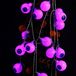 Guirlande lumineuse d'Halloween, 20 LED violettes en forme d'yeux de fantôme, 3 mètres de long, fonctionne sur piles