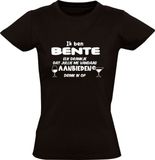 Sol's Ik ben Bente Dames T-shirt - Zwart - Maat M