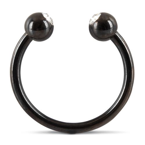 You2Toys Rebel Eikelring Met Diamanten - Zwart - Metaal
