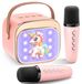 Karaoke set enfants - 2 microphones sans fil - Licorne - Bluetooth 5.0 - Filles 3 à 12 ans
