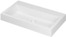 Wastafel INK Momento Wastafel Polystone Zonder Kraangat - 800x450x90 mm - Mat Wit