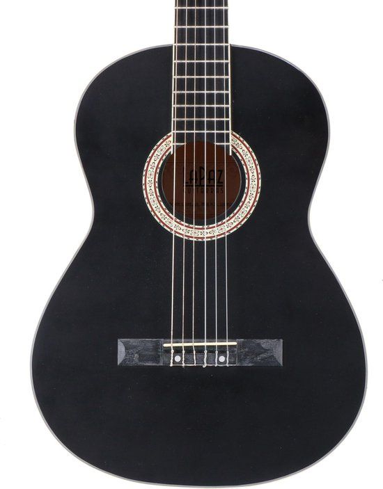 LaPaz C30BK Klassieke Gitaar - Zwart - 4/4 - Nylon Snaren